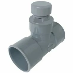 Té Pvc - Anti-vide - Femelle / Femelle - Diamètre 40 Mm - Nicoll Atvh - Gris