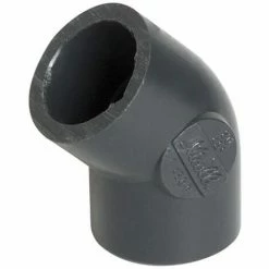 Coude Pvc Pression - Femelle / Femelle - 45 Degrés - Diamètre 40 Mm - Nicoll C440f - Gris