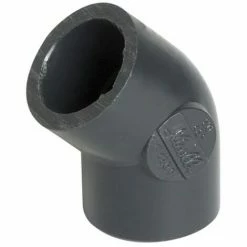 Coude Pvc Pression - Femelle / Femelle - 45 Degrés - Diamètre 50 Mm - Nicoll C450f - Gris