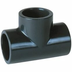 Té Pvc Pression - Femelle / Femelle - 90 Degrés - Diamètre 50 Mm - Nicoll T50f - Gris