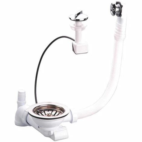 NICOLL Bonde Manuelle à Panier Ø114 Pour évier De Perçage Ø90 Mm 0204118