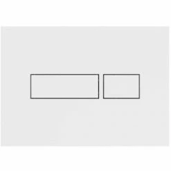 NICOLL Plaque De Commande WC 2 Volumes Happy Support Design REC Blanc PBRECB