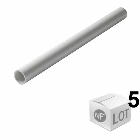 Lot De 5 Tubes PVC Blanc NF Ø32 Mm - 2 Mètres - Nicoll