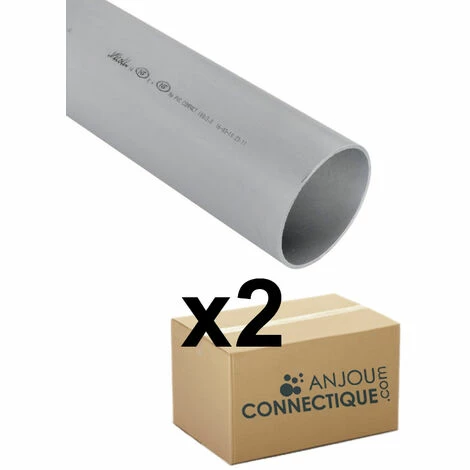 Lot De 2 Tubes PVC Compact NF-Me - Diamètre 110 Mm - 4 Mètres - Nicoll