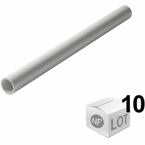 Lot De 10 Tubes PVC Blanc NF Diamètre 40 Mm - 2 Mètres - Nicoll